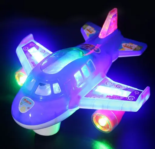 Children's electric toy aircraft with luminous music and light universal car