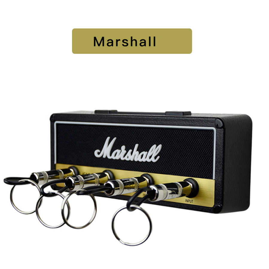 Marshall Guitar Speaker Style Key Base Keychain Keyrings