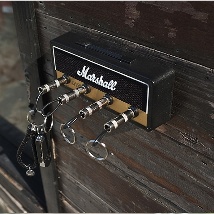 Marshall Guitar Speaker Style Key Base Keychain Keyrings
