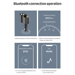 Car Bluetooth FM transmitter 3usb charger Wireless handsfree