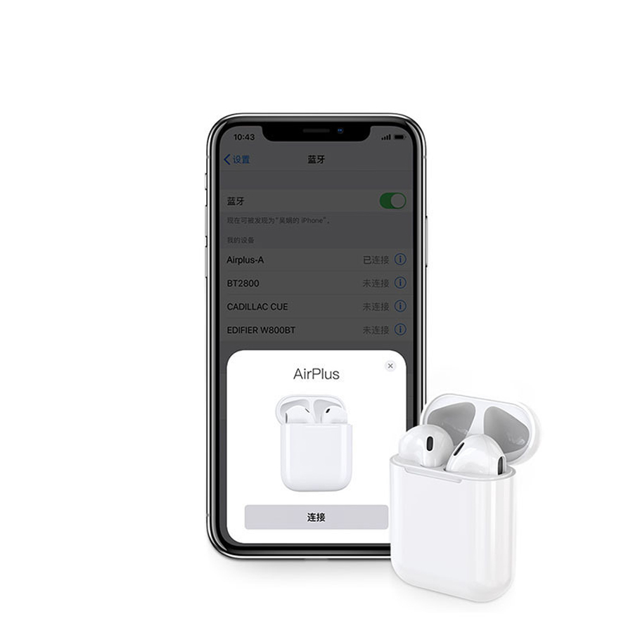 5.0 Bluetooth headset wireless charging real stereo sports headset similar airpods