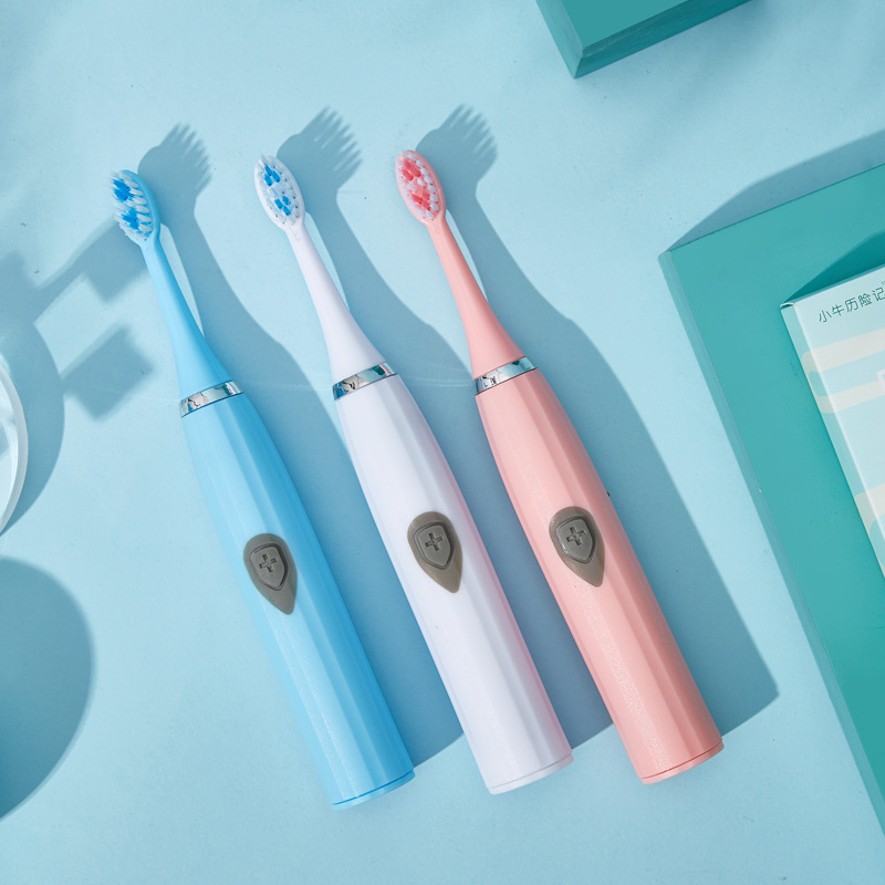 Soft hair acoustic electric toothbrush 1 main engine + 2 brush heads + 1 Battery