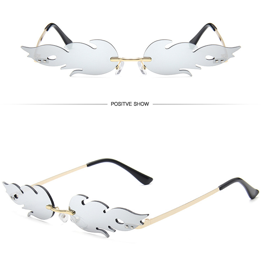 European and American personality trend flame-shaped sunglasses, colorful glasses (Mysterious gifts