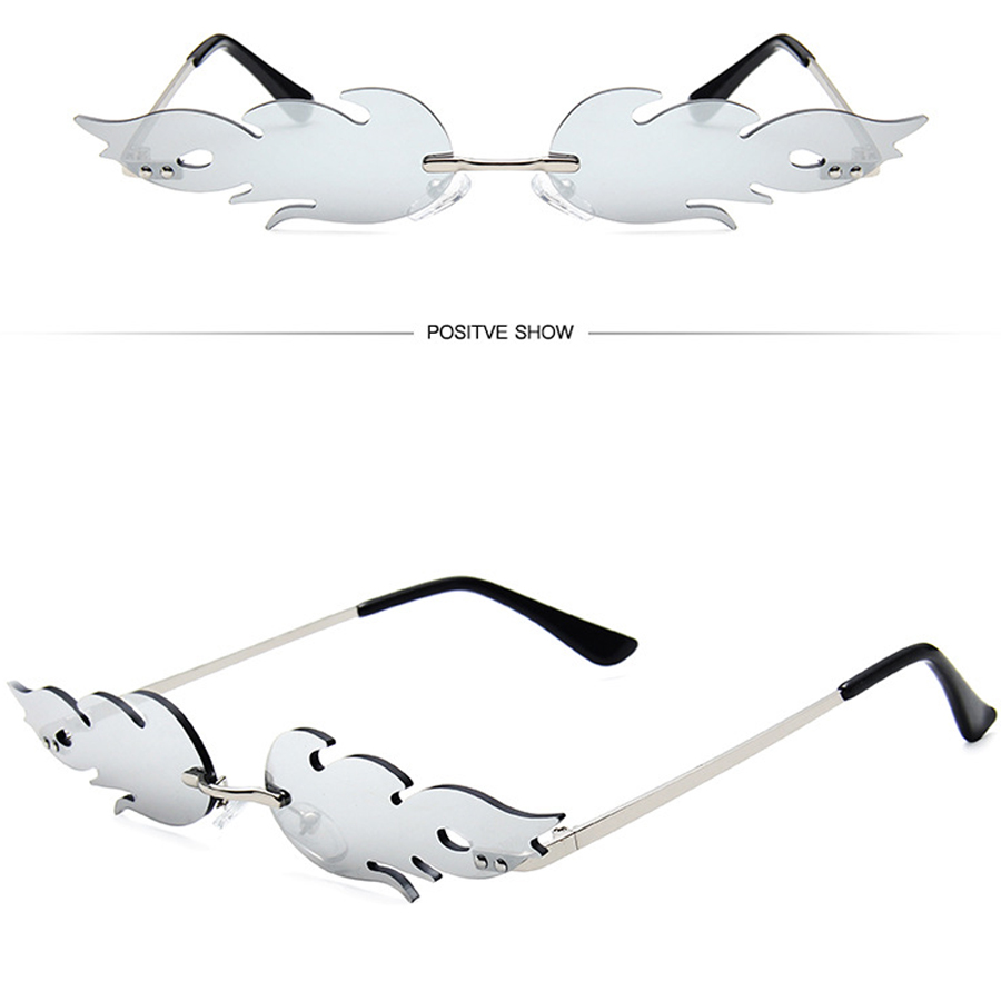 European and American personality trend flame-shaped sunglasses, colorful glasses (Mysterious gifts