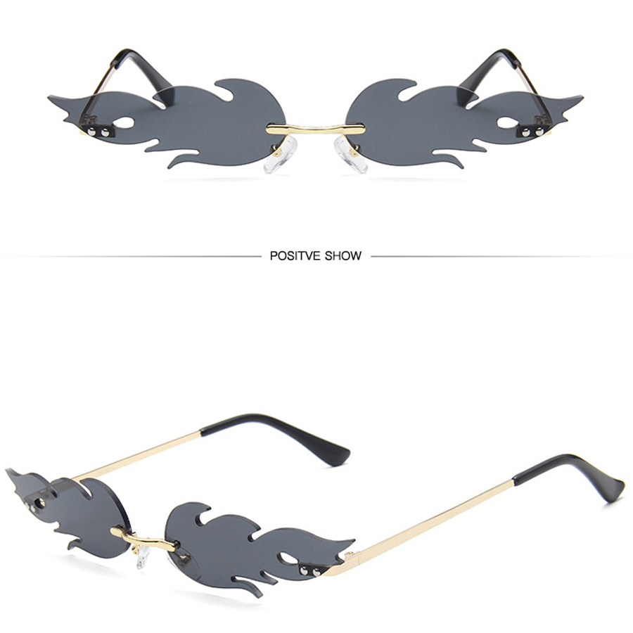 European and American personality trend flame-shaped sunglasses, colorful glasses (Mysterious gifts
