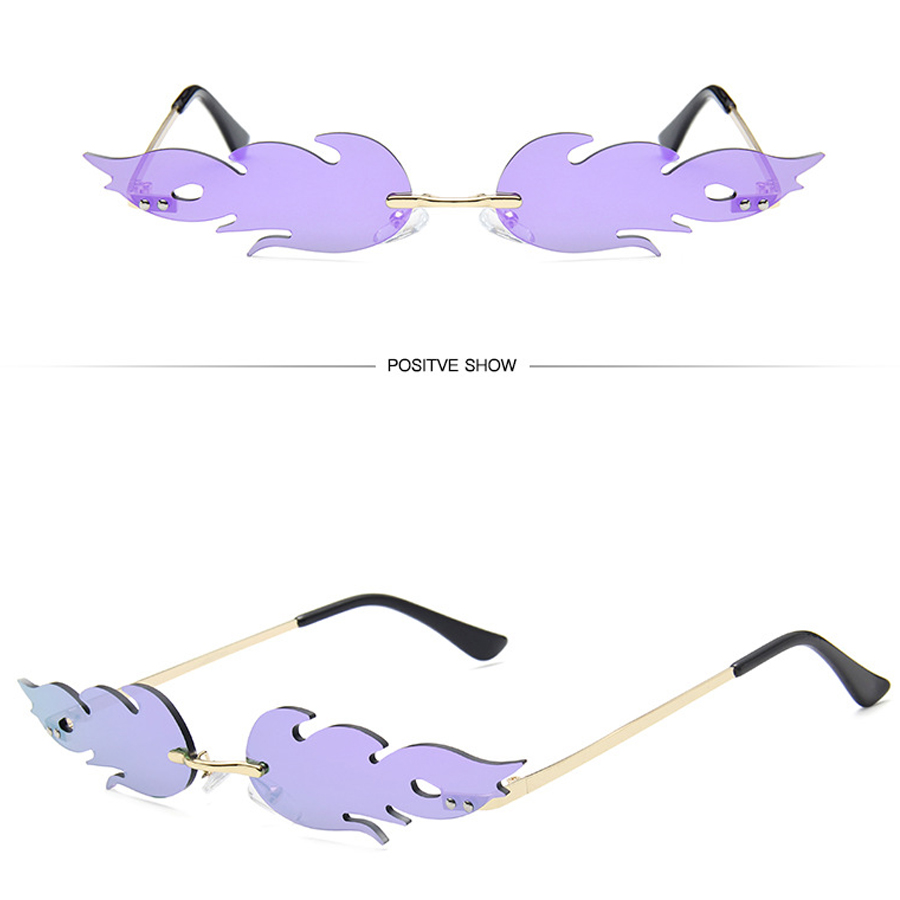 European and American personality trend flame-shaped sunglasses, colorful glasses (Mysterious gifts