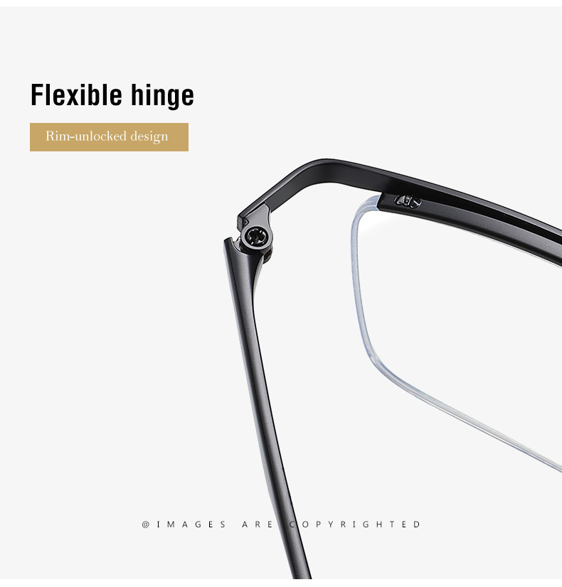 New blue light proof glasses, fashionable business goggles, metal frame Spectacle Frames