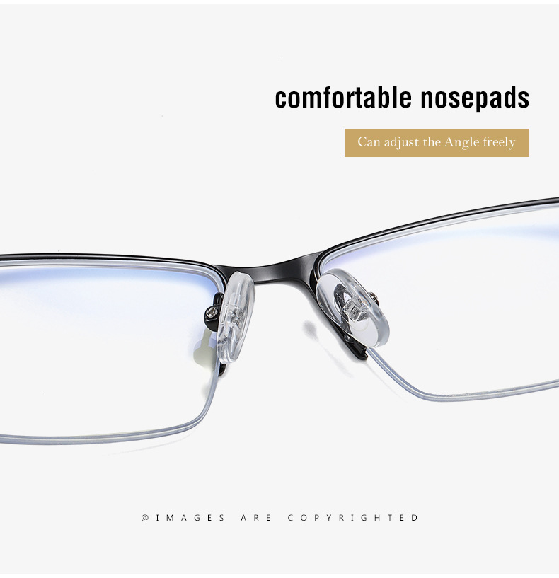 New blue light proof glasses, fashionable business goggles, metal frame Spectacle Frames