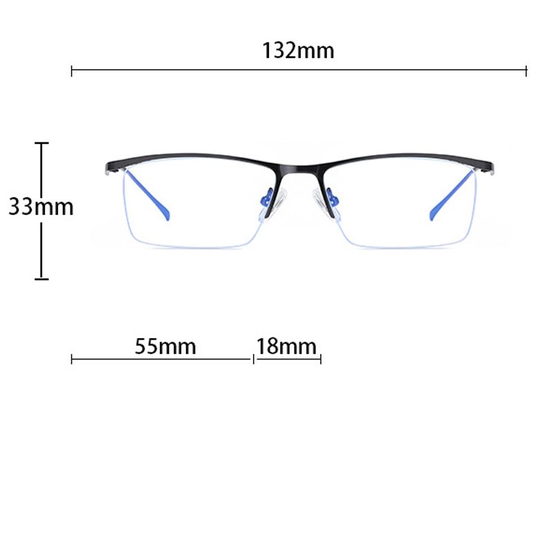 New blue light proof glasses, fashionable business goggles, metal frame Spectacle Frames