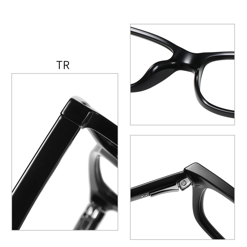 New photochromic glasses for men and women, retro flat mirrors, classic anti-blue light color glasse