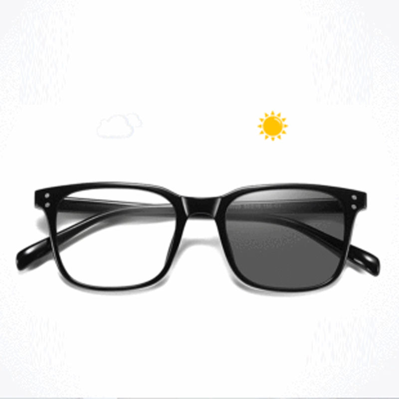 New photochromic glasses for men and women, retro flat mirrors, classic anti-blue light color glasse