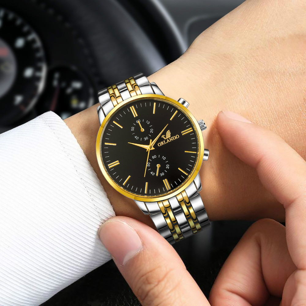 Fashion watches japan quartz watch men steel belt business watchs gold watche silver watched watches