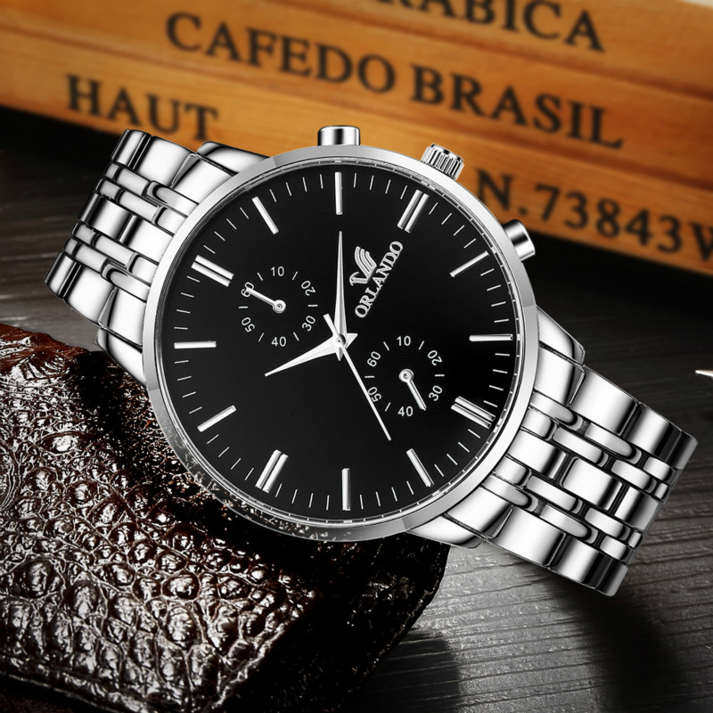 Fashion watches japan quartz watch men steel belt business watchs gold watche silver watched watches