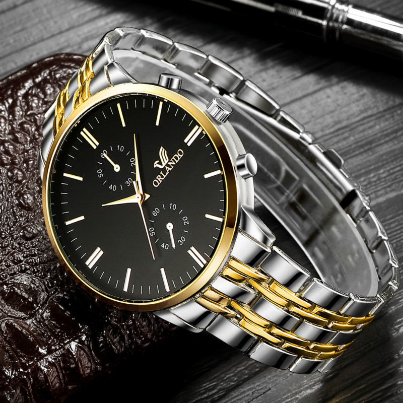 Fashion watches japan quartz watch men steel belt business watchs gold watche silver watched watches