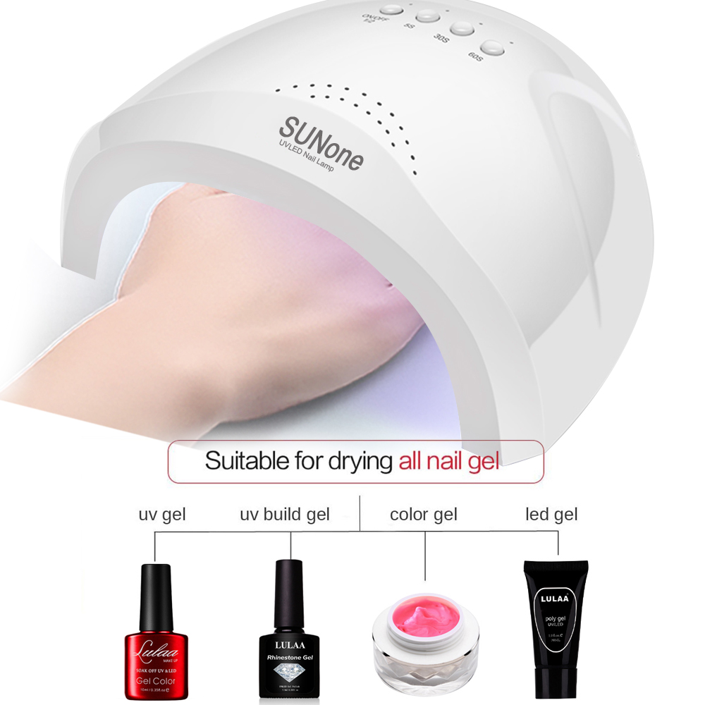 48W/30 LEDS Nail Dryer Machine Nails Lamp Dual-light Source Phototherapy Lamp For Drying UV Nails Gel Polish Manicure Tools