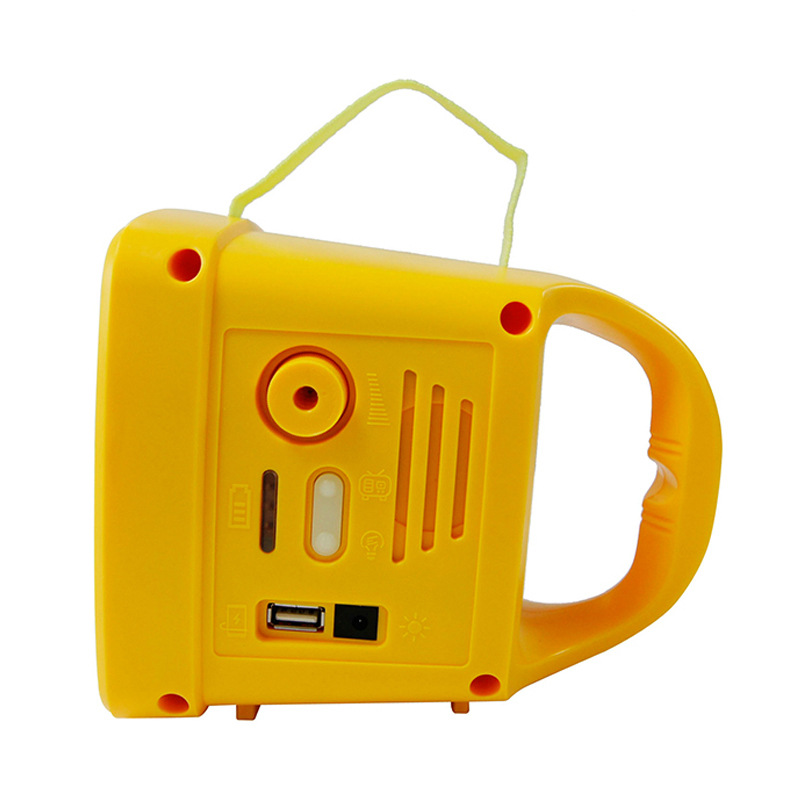 Mobile phone emergency charging outdoor solar portable camping lamp with FM radio