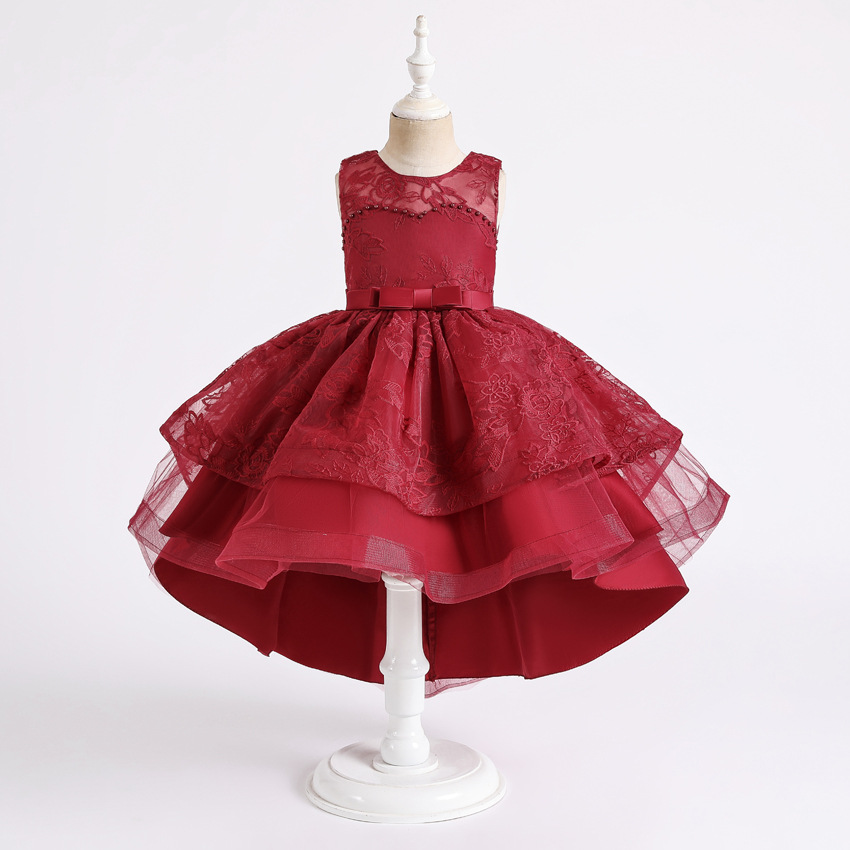 New children's dress lace wedding dress show dress
