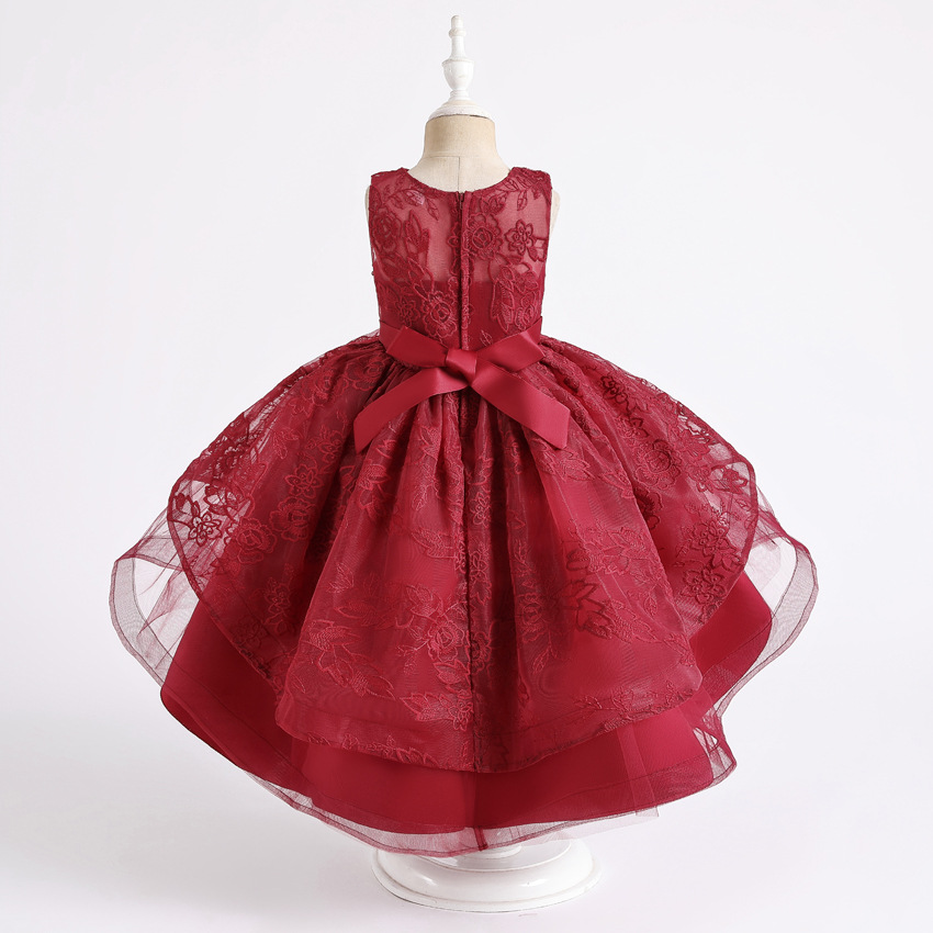 New children's dress lace wedding dress show dress