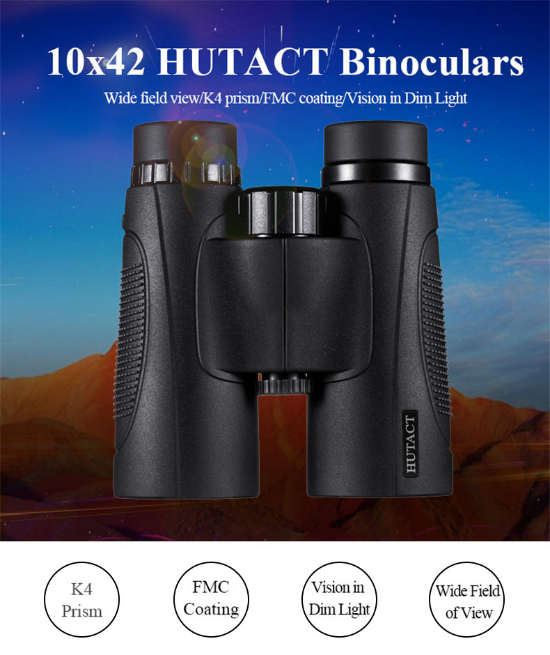 Outdoor bird watching and fishing 10X42 large objective binoculars 16.5 large prism