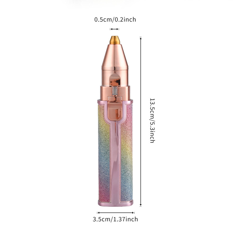 New electric eyebrow trimmer USB charging lipstick lady shaver 2 in 1 electric eyebrow trimmer