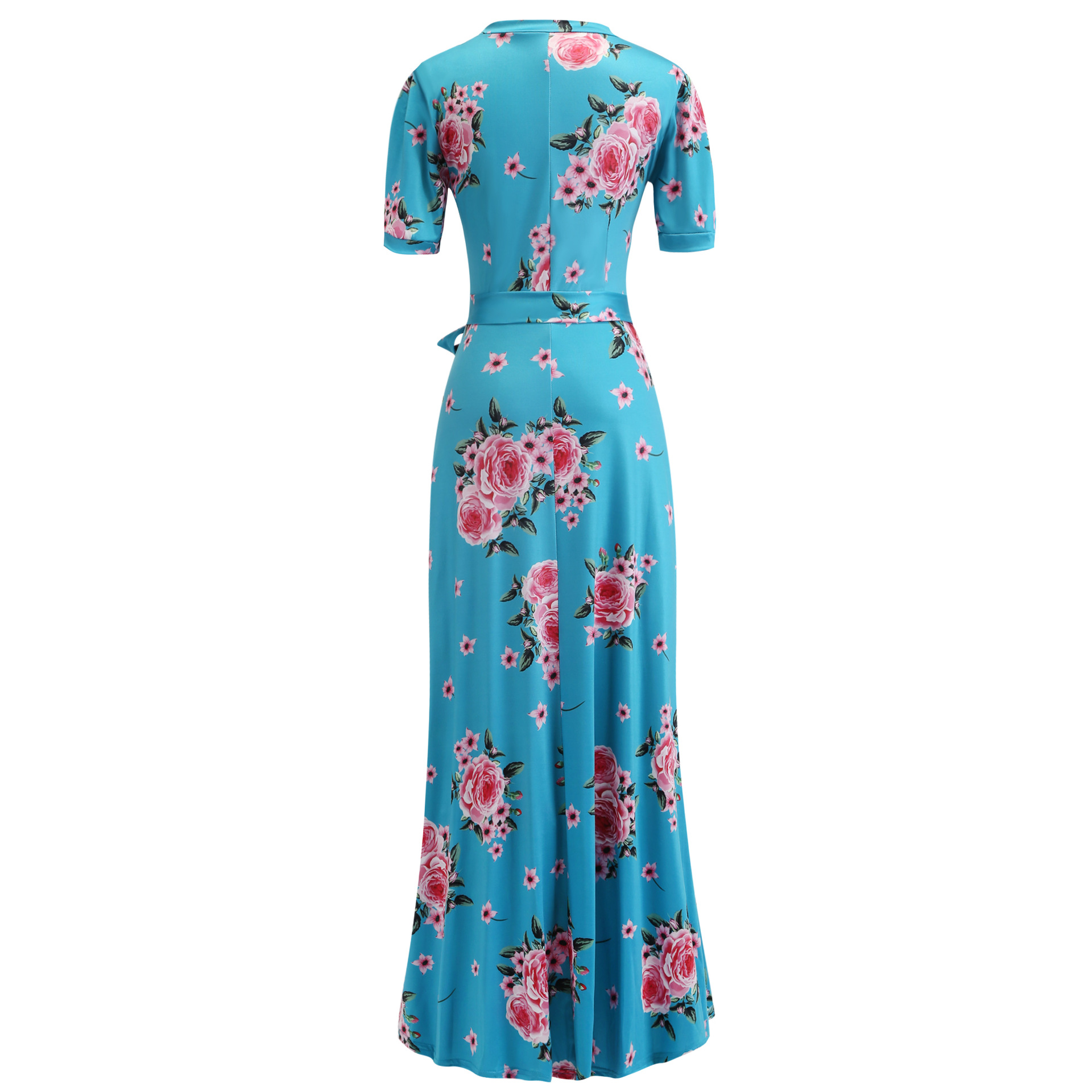 Sexy fashion digital printing European and American fashion swing skirt dress