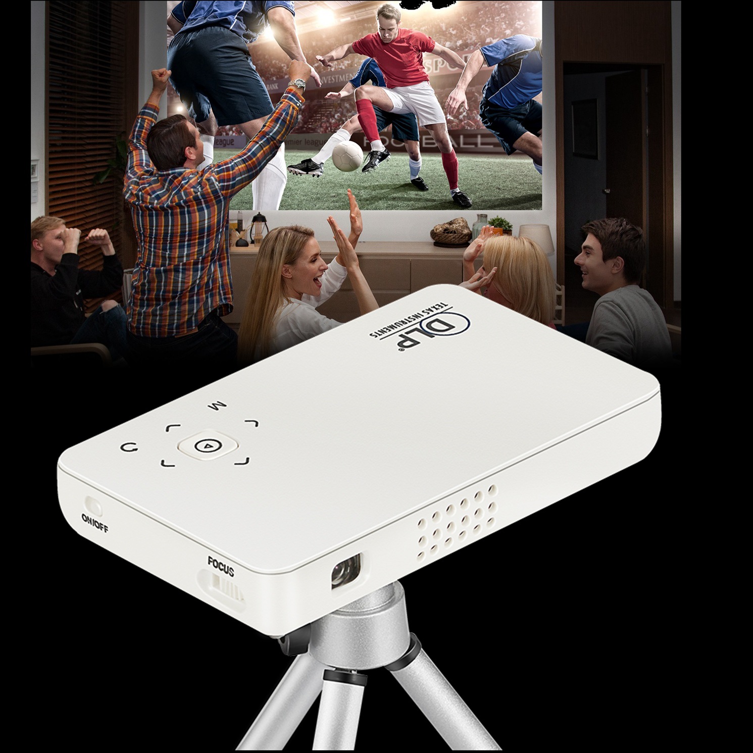 Gp1sup micro projector Android 4.4os MSTAR V56 + AMLOGIC S805 dual chip