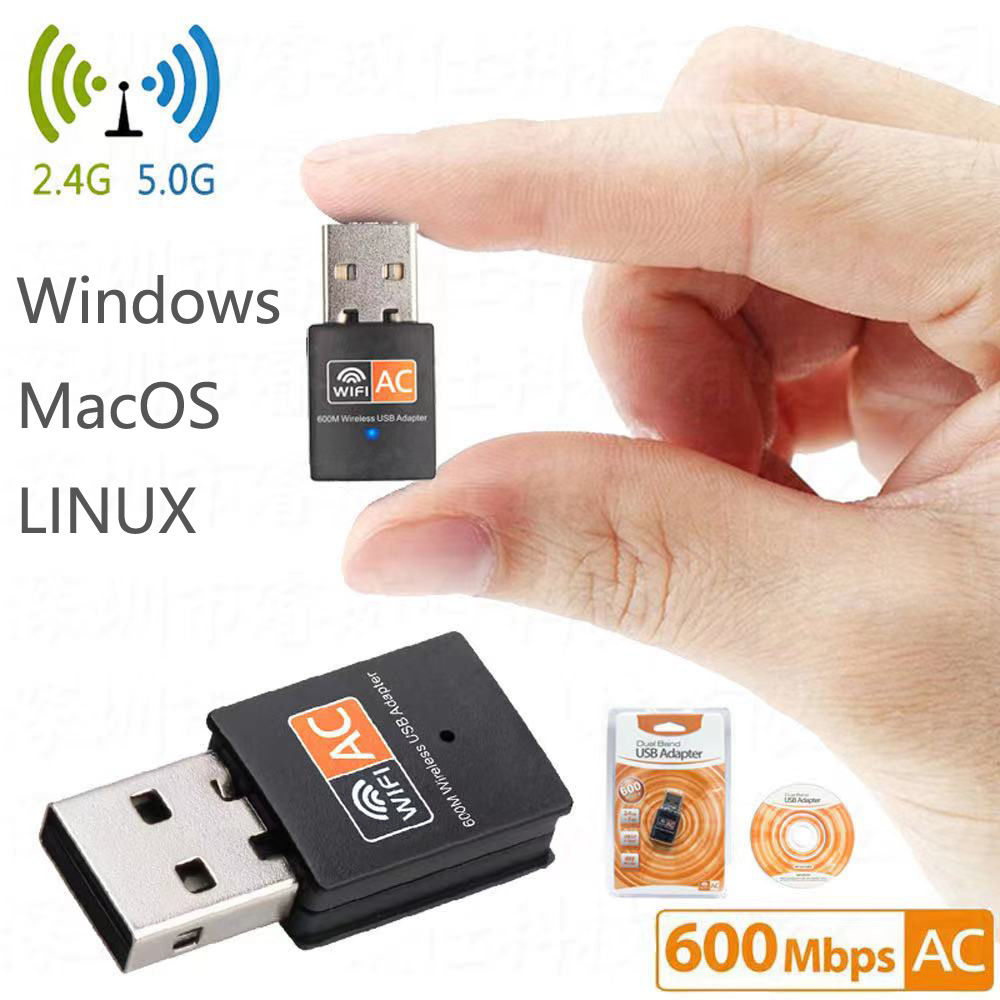Dual frequency USB network card AC600m wireless wifi network receiver RTL8811 mini network card
