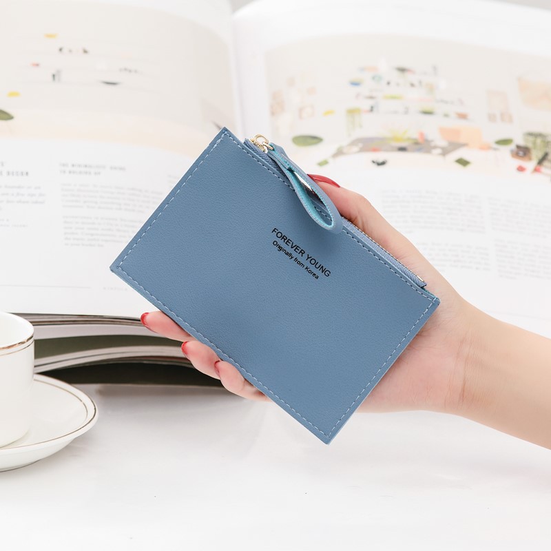 2021 new Korean wallet women's short thin simple wallet women's zipper zero wallet women's card bag