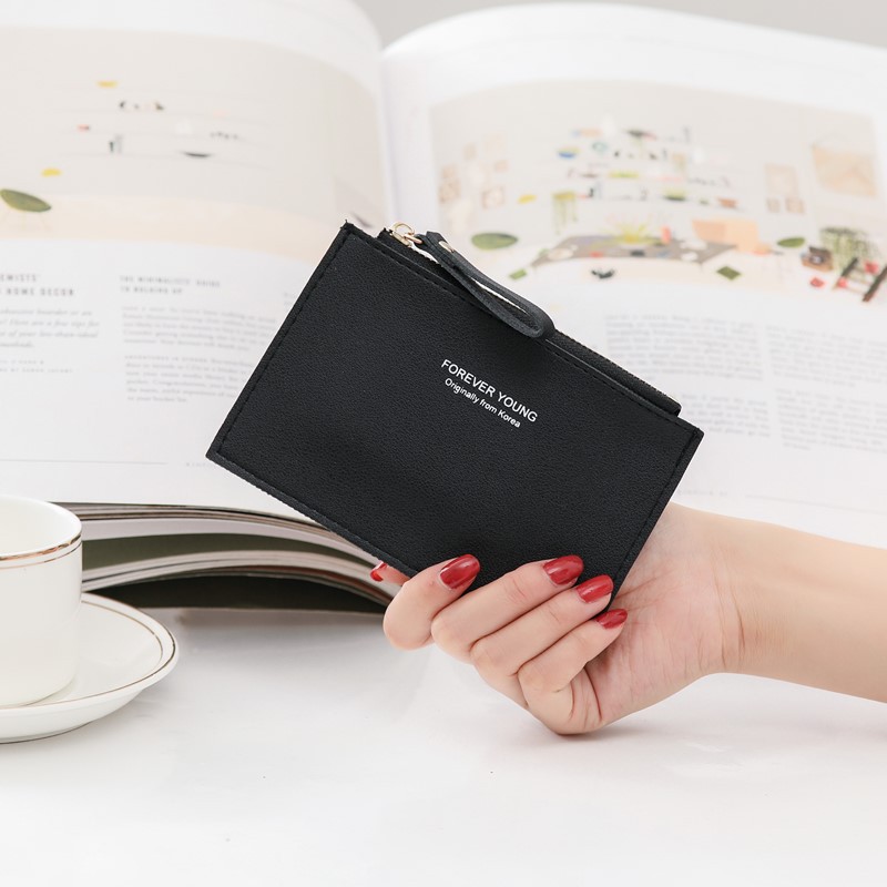 2021 new Korean wallet women's short thin simple wallet women's zipper zero wallet women's card bag