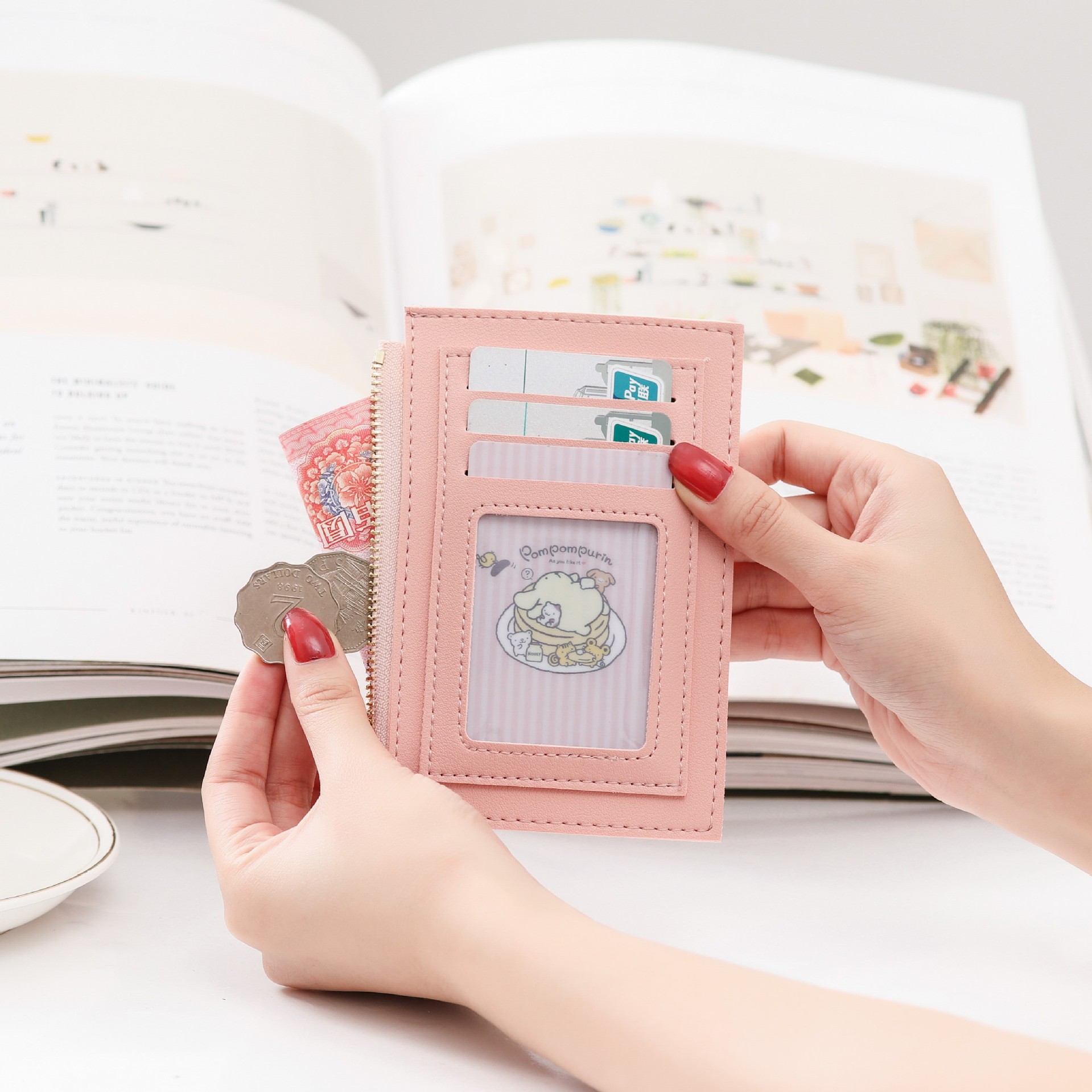 2021 new Korean wallet women's short thin simple wallet women's zipper zero wallet women's card bag