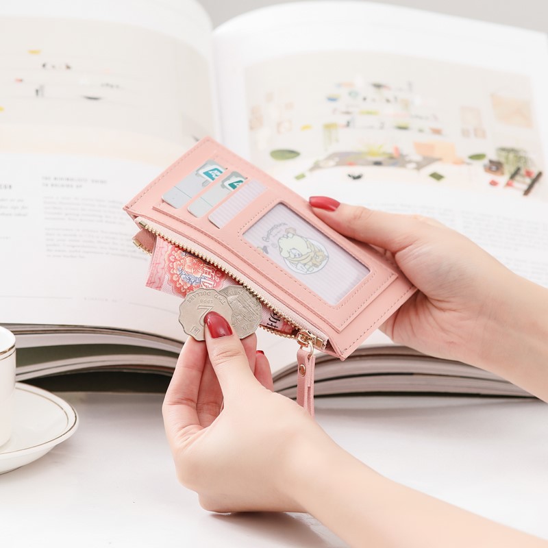 2021 new Korean wallet women's short thin simple wallet women's zipper zero wallet women's card bag