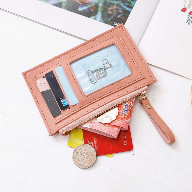2021 new Korean wallet women's short thin simple wallet women's zipper zero wallet women's card bag