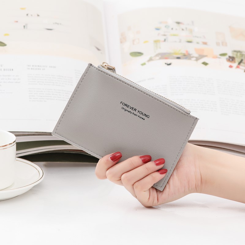 2021 new Korean wallet women's short thin simple wallet women's zipper zero wallet women's card bag