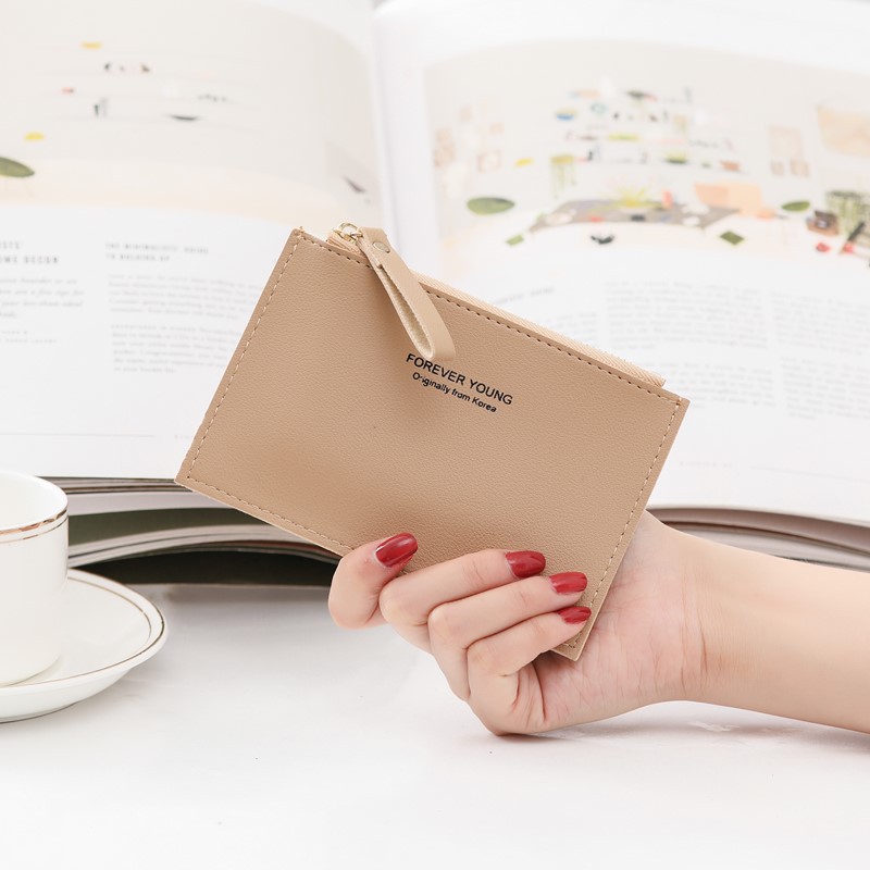 2021 new Korean wallet women's short thin simple wallet women's zipper zero wallet women's card bag
