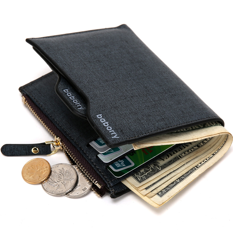Business men's wallet men's fashion zipper men's bag zero wallet men's wallet