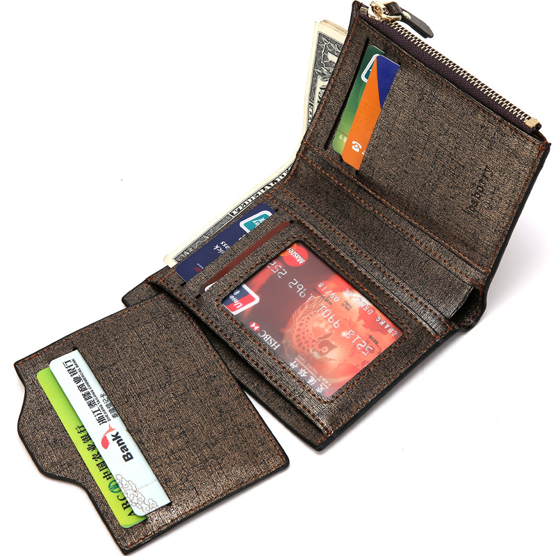 Business men's wallet men's fashion zipper men's bag zero wallet men's wallet