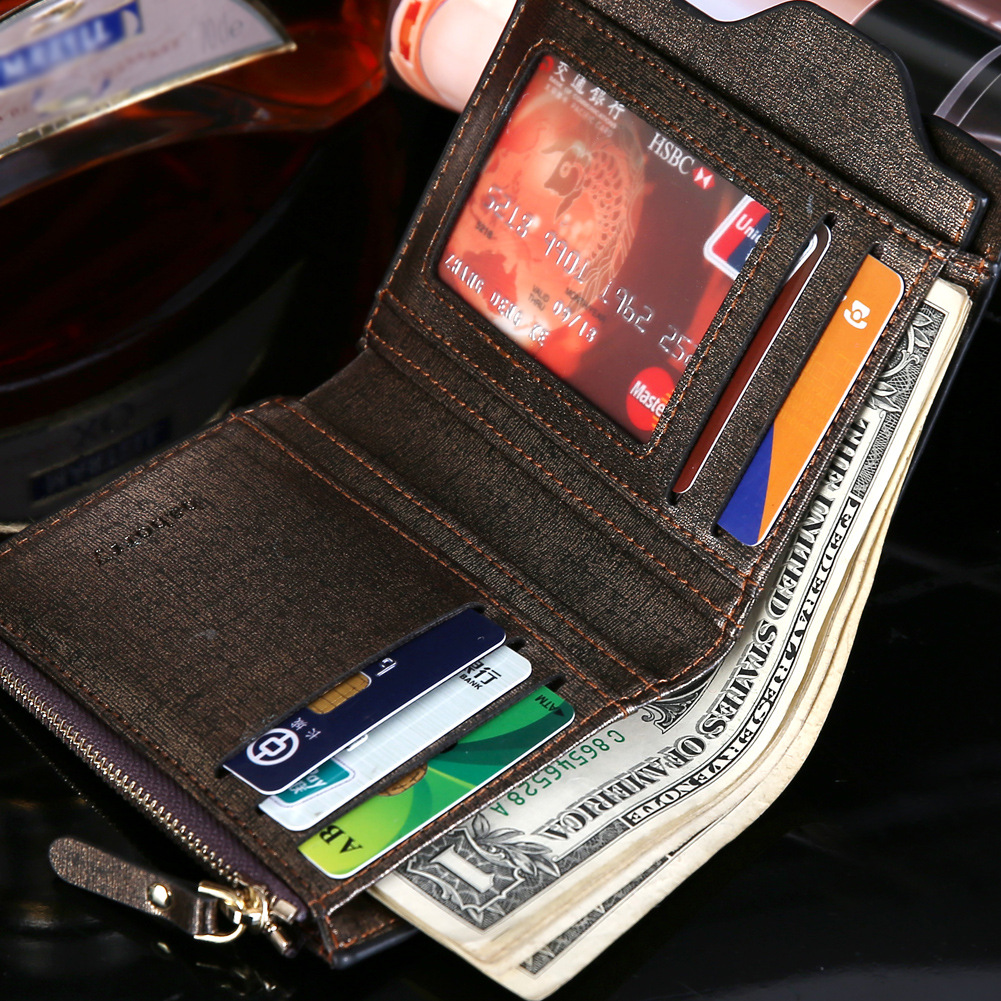 Business men's wallet men's fashion zipper men's bag zero wallet men's wallet