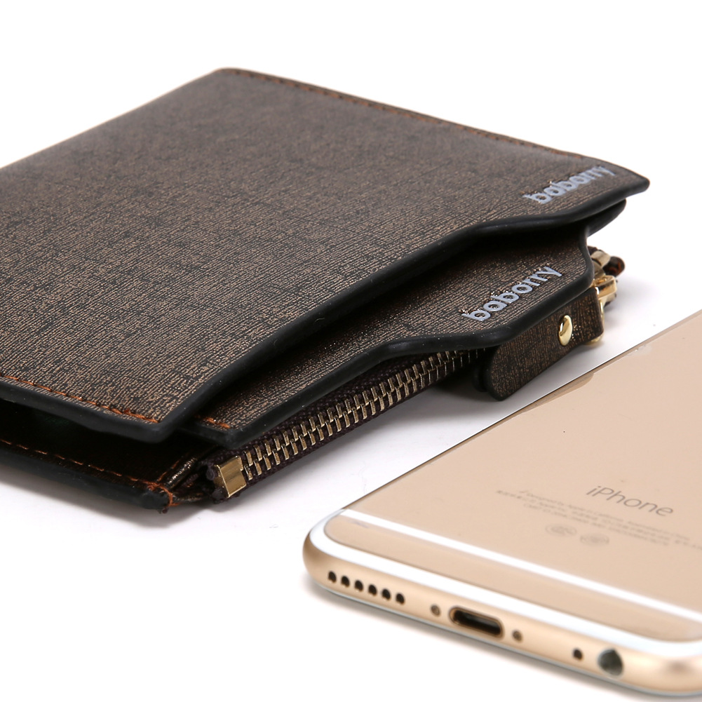 Business men's wallet men's fashion zipper men's bag zero wallet men's wallet