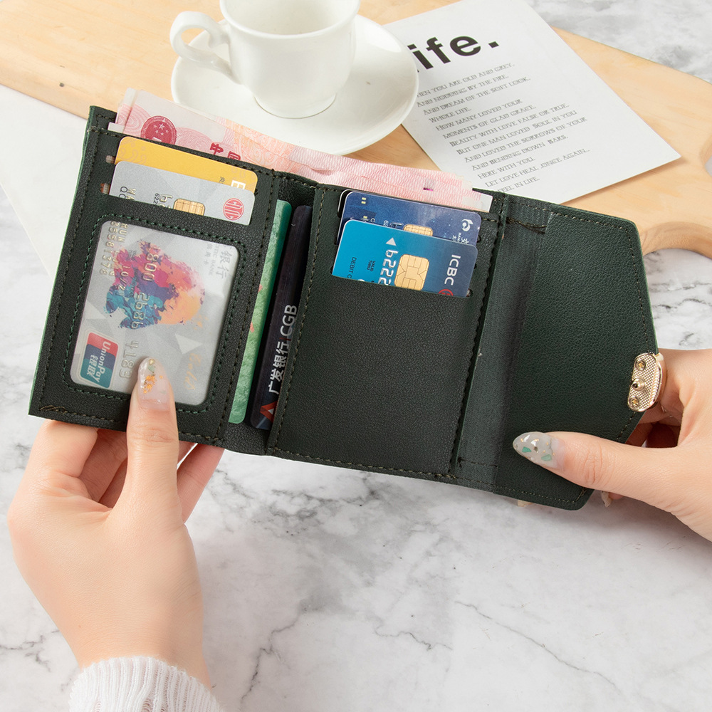 2021 Korean anti degaussing small fresh compact women's thin multi card zero wallet