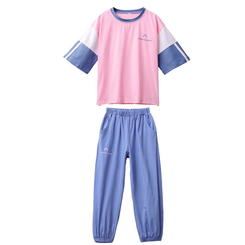 Summer new girl's foreign style leisure suit: two piece student suit with Korean Short Sleeve shorts