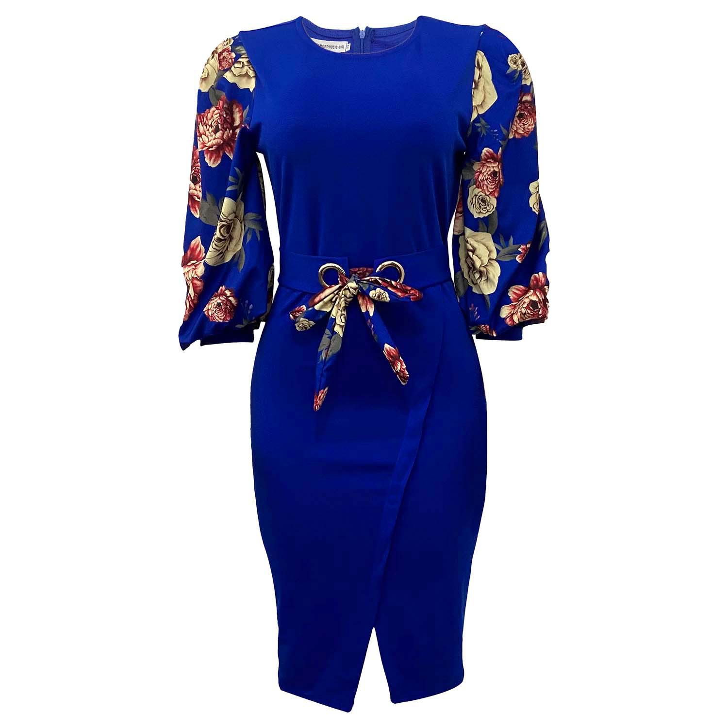 Skirt 2021 summer European and American women's temperament commuter Large Print Dress