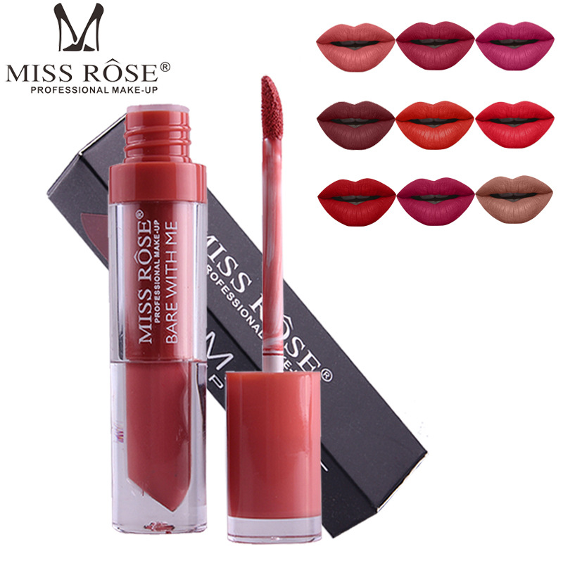 24Pcs matte not easy to stick cup lip gloss 24 color waterproof not easy to decolorize Lip