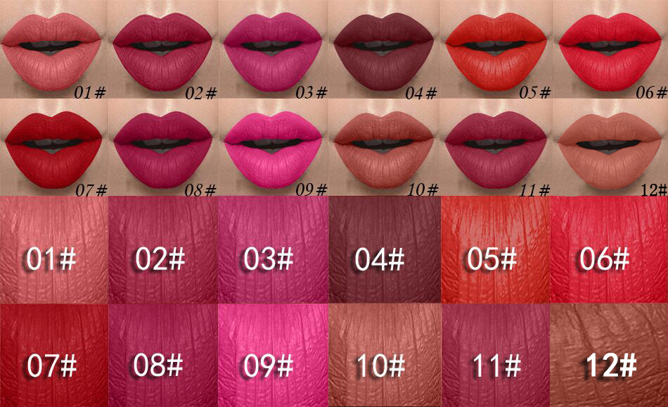 24Pcs matte not easy to stick cup lip gloss 24 color waterproof not easy to decolorize Lip view 2