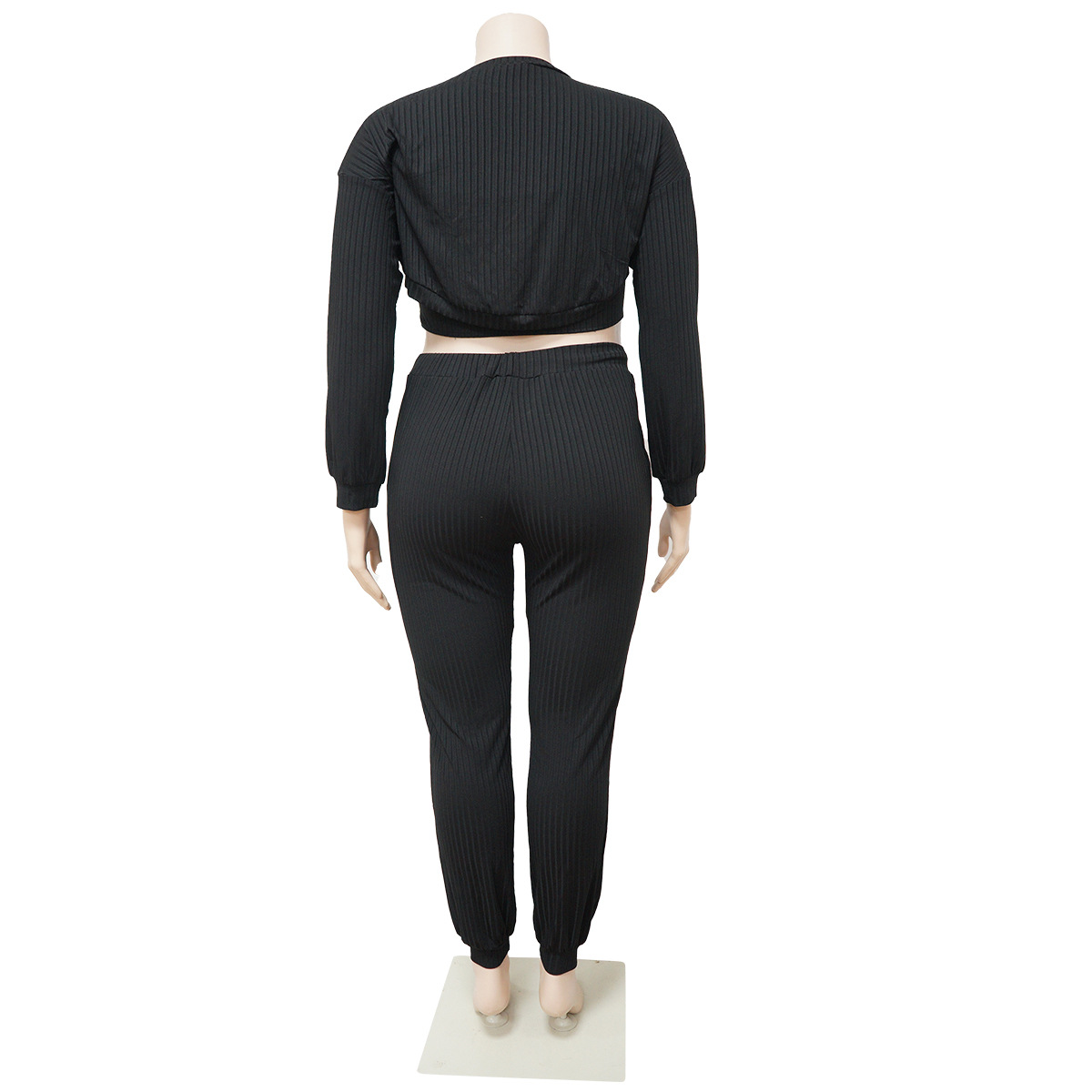 Fashion sexy chest opening hollowed out clothes fashion sexy solid color suit pit strip three piece set suit