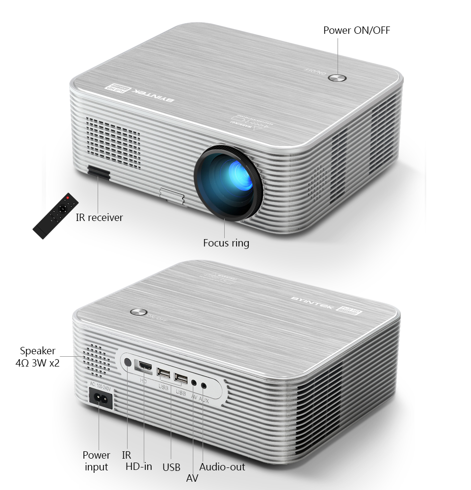 K15 Dustproof Light Machine Full HD 1080p Home Theater LED Projector
