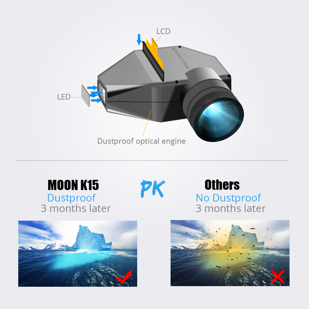 K15 Dustproof Light Machine Full HD 1080p Home Theater LED Projector