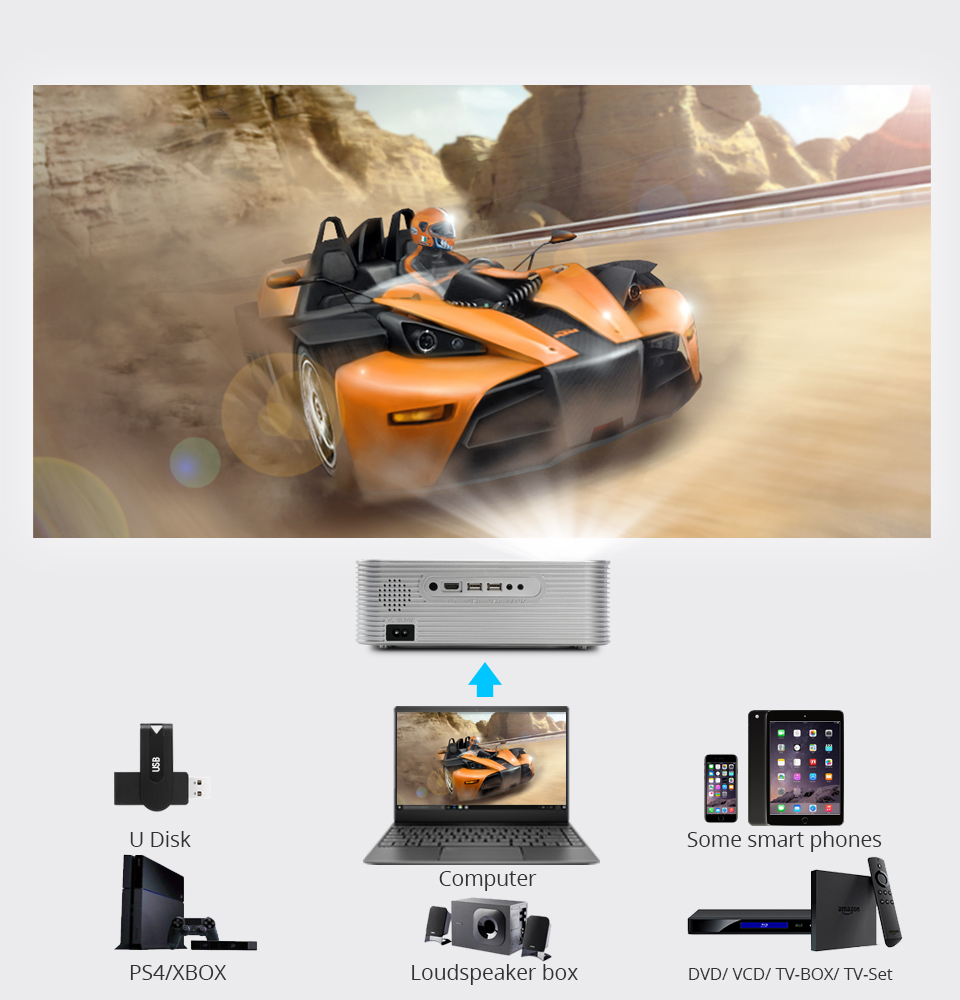 K15 Dustproof Light Machine Full HD 1080p Home Theater LED Projector