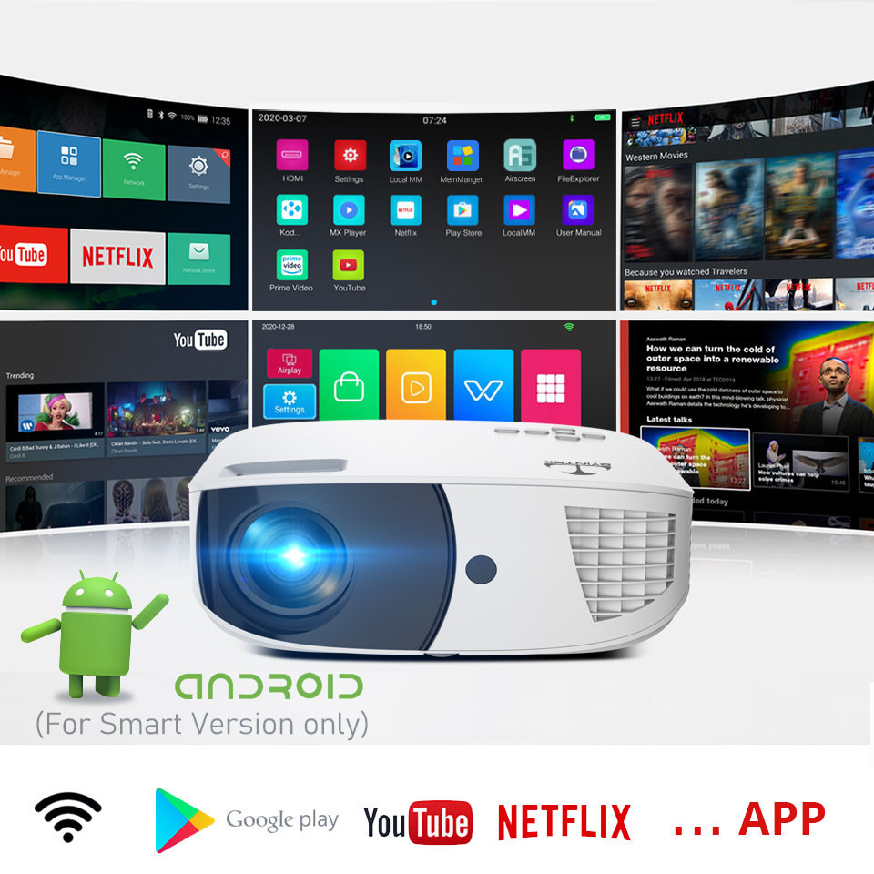 BYINTEK K20X Full HD 1080p Smart LED Home Theater Projector