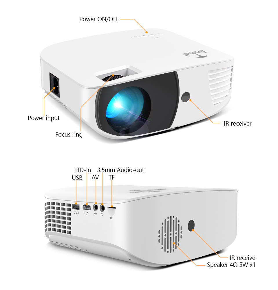 BYINTEK K20X Full HD 1080p Smart LED Home Theater Projector