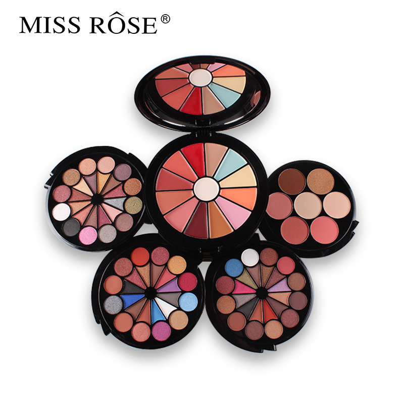 MISSROSE 5-in-1 Beginner eyeshadow Tray Set Color Makeup Box Trim Blush concealer Platter Highlight Stereo